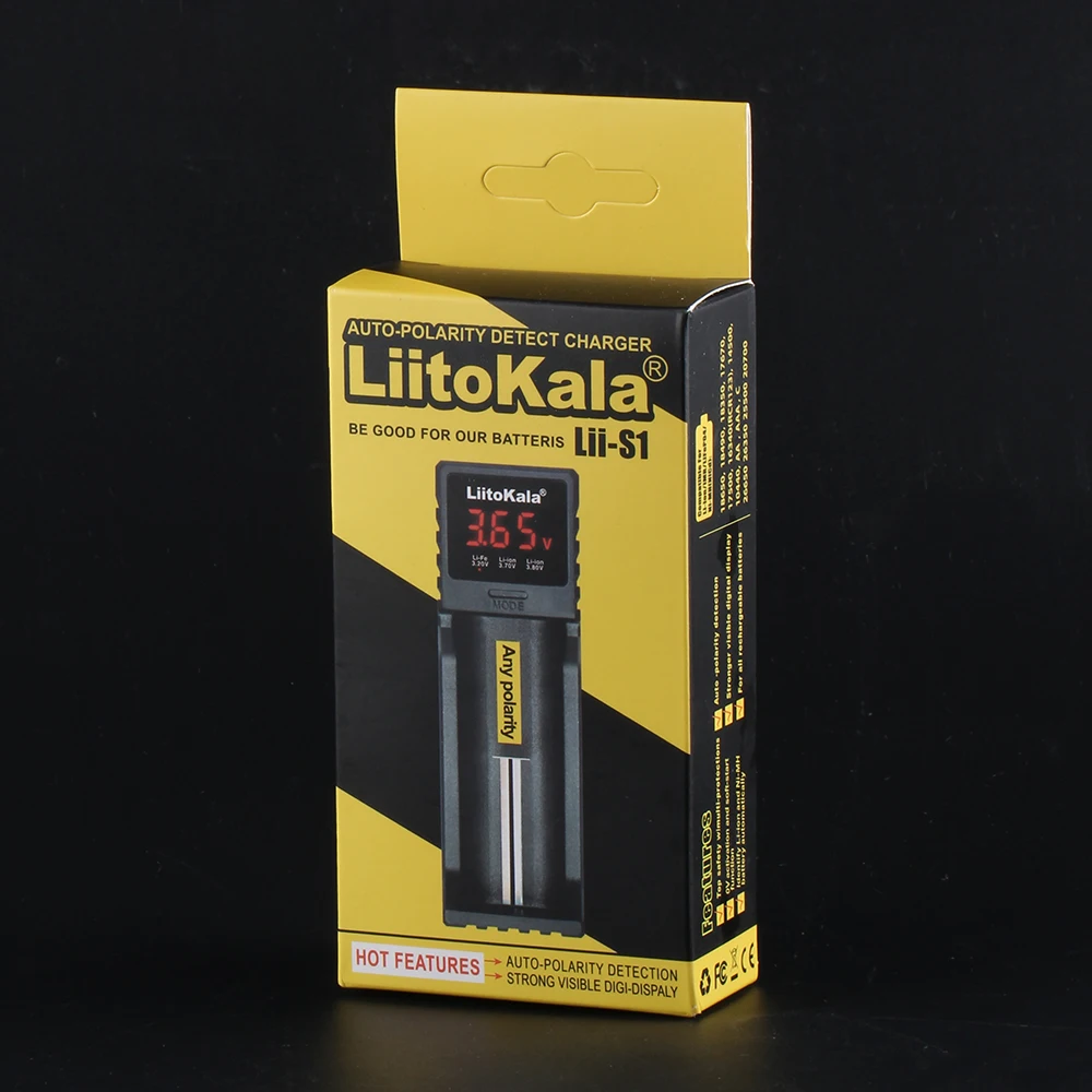 LiitoKala lii-S1 18650 зарядное устройство для 26650 16340 RCR123 14500 LiFePO4 1,2 V Ni-MH Ni-Cd перезаряжаемые аккумуляторы Смарт зарядное устройство
