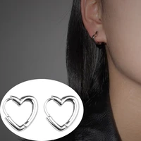 exquisite 925 standard silver heart stud earrings womens fashion cute earrings punk style small earrings lovers gifts jewelry