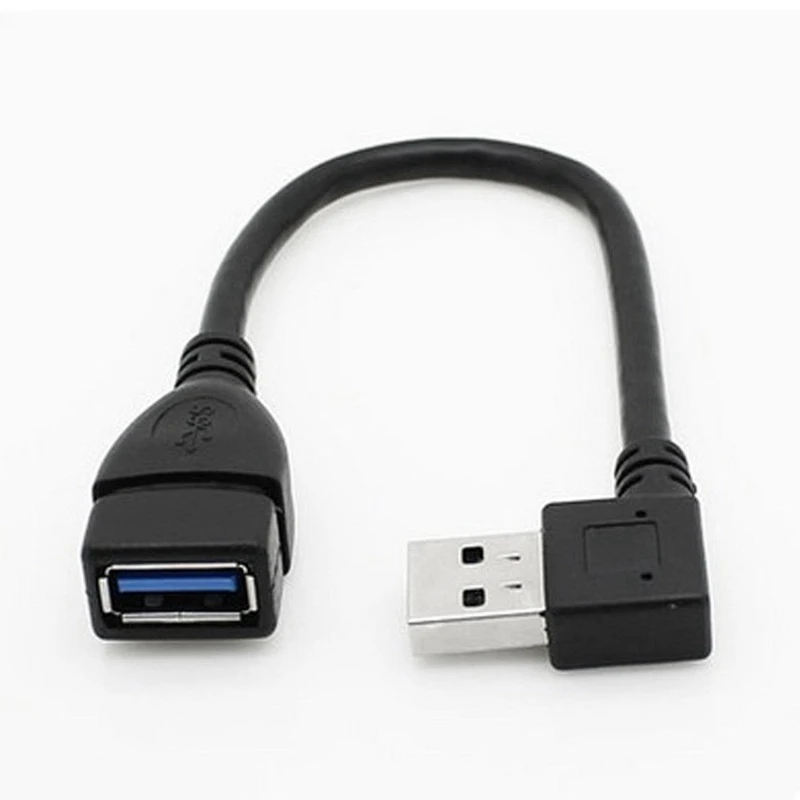 Usb 3 0 угол 90 градусов удлинитель Кабель адаптер Папа-мама шнур для передачи данных