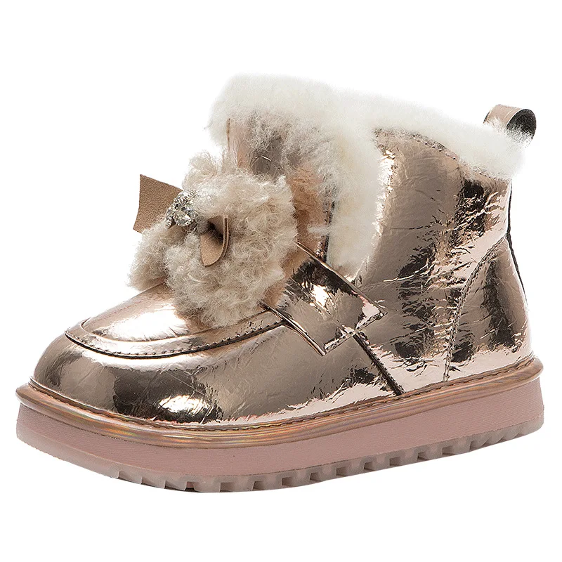 

Детские зимние ботинки CCTWINS 2020, Зимние Модные ботильоны для девочек, детская обувь, брендовая детская теплая меховая обувь с бабочками SNB236