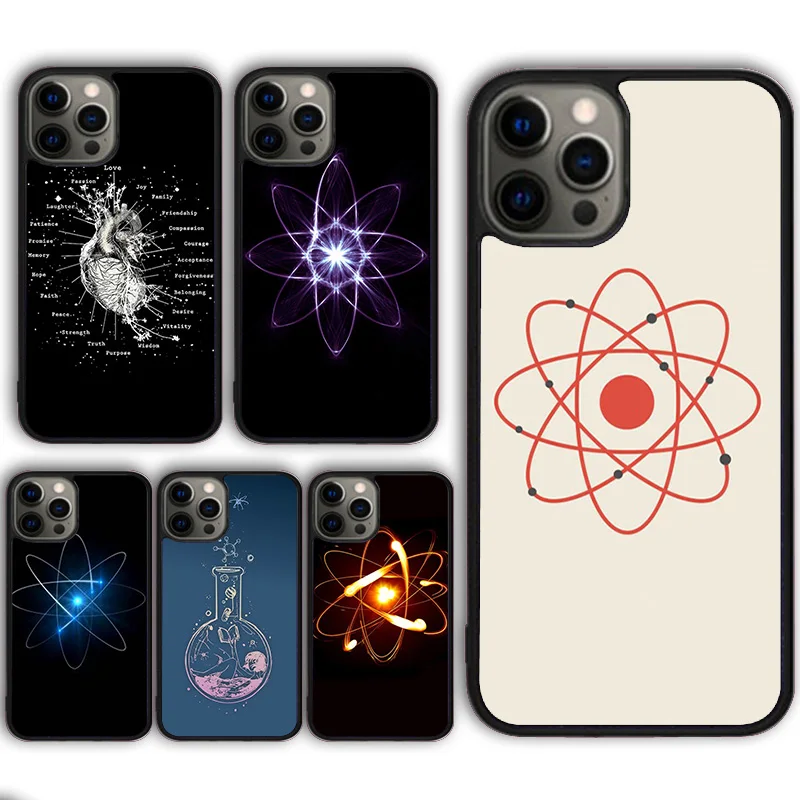 Чехол для телефона Atom Science Chemistry для iPhone 13 14 11 12 Mini Pro Max XR XS 6 7 8 Plus SE2020 Samsung Galaxy S21 S22 Ultra.