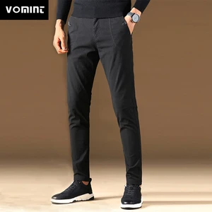 Vomint 2020, Мужские штаны, новинка, повседневные, бизнес стиль, обтягивающие брюки, мужские брюки, хлопок, для работы, одноцветные