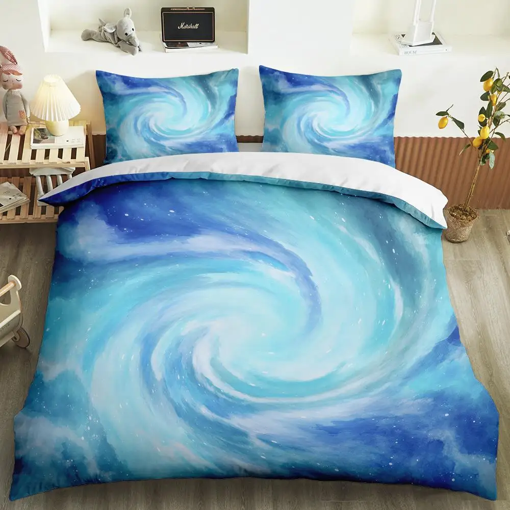 

3D Print Colorful Clouds Bedding Set Bed Set Custom Pillowcase Soft Duvet Cover Bedroom Decor Adult Girls Queen King Single