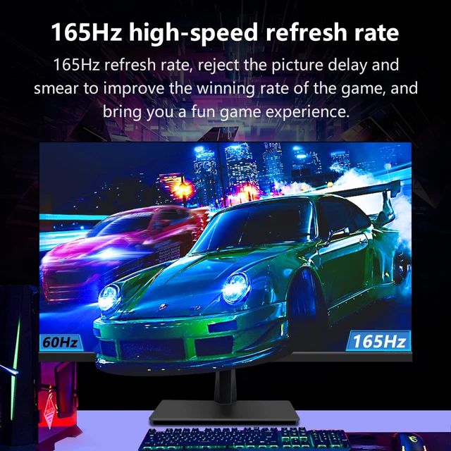 Inch PC IPS Monitor 144Hz LCD Display HD 165Hz Desktop Gaming Computer Screen Flat Panel HDMI/DP 5
