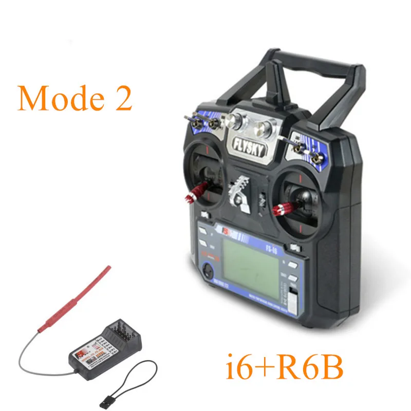 Mode 2 i6 With R6B FLYSKY FS-i6 i6 2,4G 6CH передатчик AFHDS с iA6B X6B A8S R6B iA10B приемник Радиоконтроллер для RC FPV Дрон самолет - Цвет: Mode 2 i6 With R6B