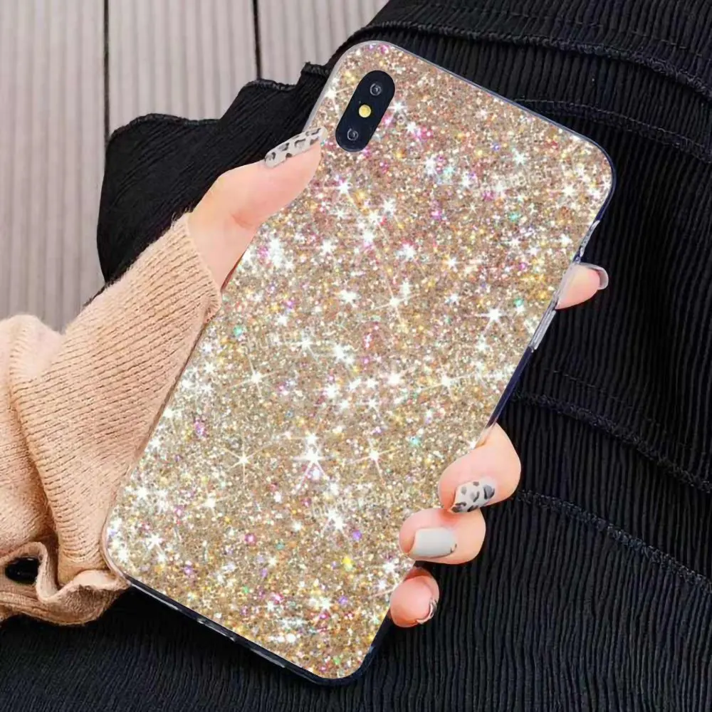 Серебристый Блестящий дешевый силиконовый чехол для телефона Xiaomi Redmi 4A 7A S2 Note 8 3S 4