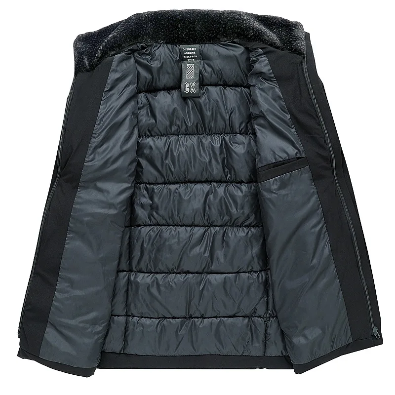 ICPANS зимняя куртка водонепроницаемая длинная мужская повседневная одноцветная