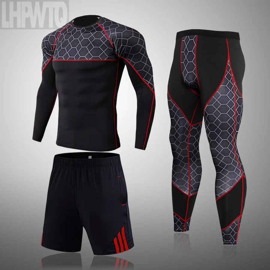 

4Pcs/Set Compression Men's Sport Suits Quick Dry Running sets Long sleeve Clothes Training Gym Fitness Tracksuits Sports Joggers