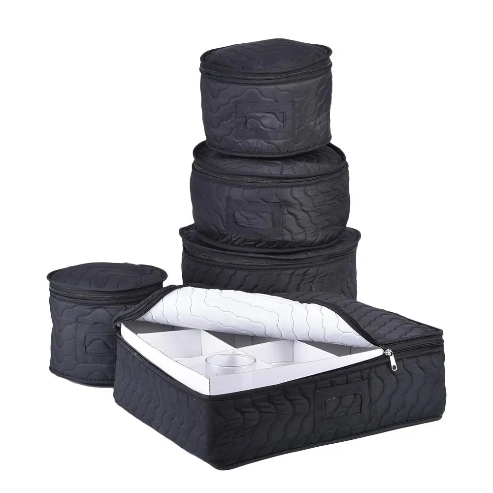 5 шт. набор круглая сумка для хранения посуды войлочные протекторы чехол с