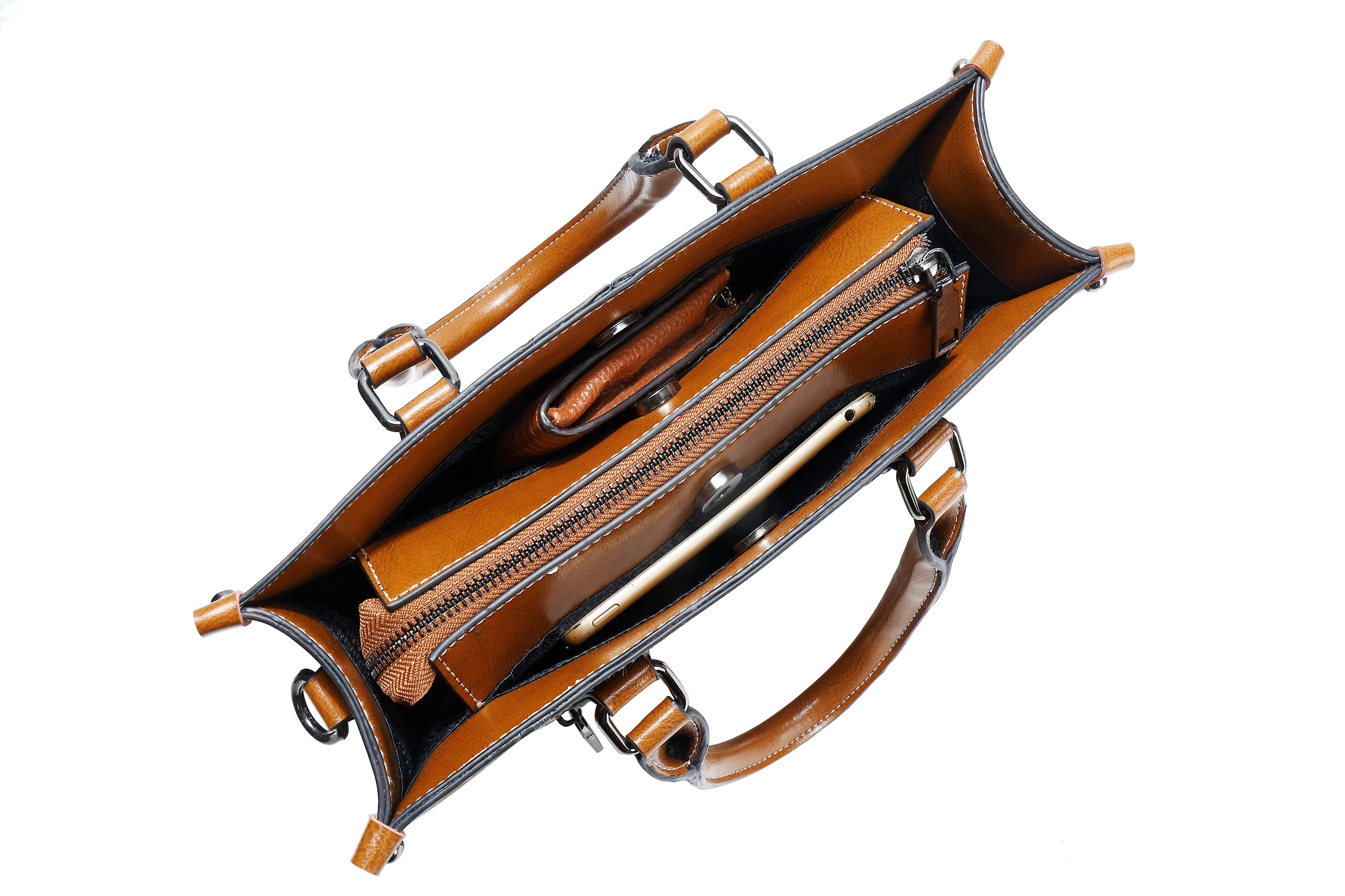 Сумка на плечо женская из воловьей кожи модный саквояж в стиле ретро