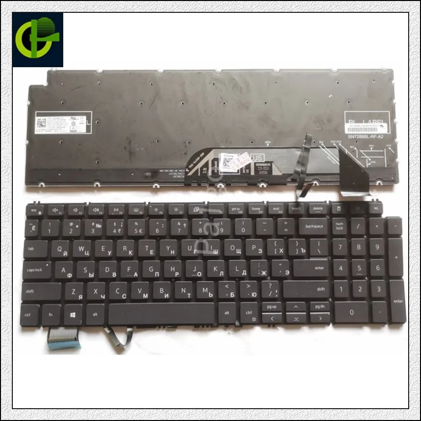 Русская восстановленная клавиатура с подсветкой для Dell lnspiron 5000 15-7591 7590 5590 5584 7790 7791