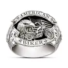 Мужское кольцо с орлом в стиле ретро панк кольцо с изображением мотоцикла, ювелирные изделия для вечевечерние, подарки для парня, подарки на день рождения, юбилей
