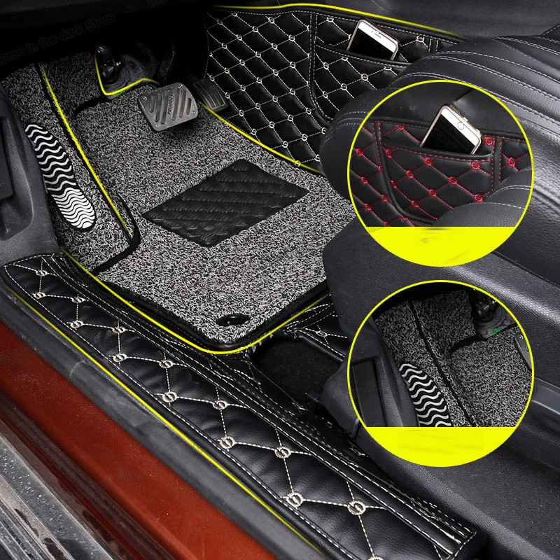 Кожаный коврик Lsrtw2017 для салона автомобиля напольный Peugeot 3008 2019 2020 ног аксессуары
