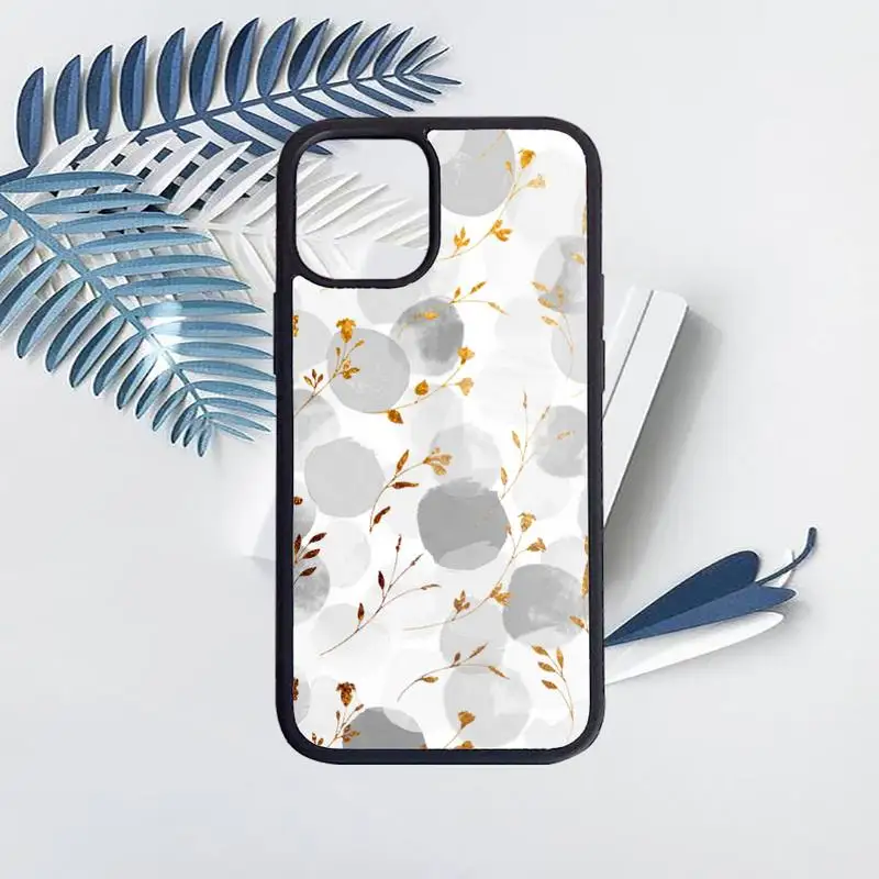 

Watercolor plants with flowers Phone Case PC for iPhone 11 12 pro XS MAX 8 7 6 6S Plus X 5S SE 2020 XR