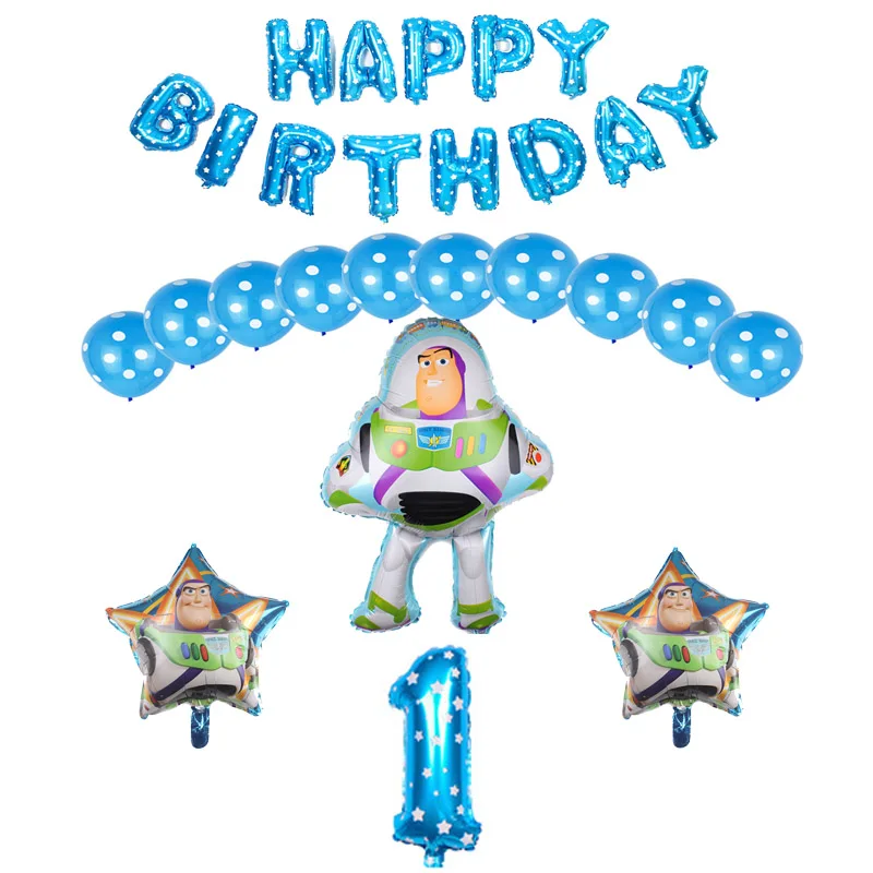 29 шт./лот История игрушек алюминиевая фольга Numbe воздушные шары для дня рождения