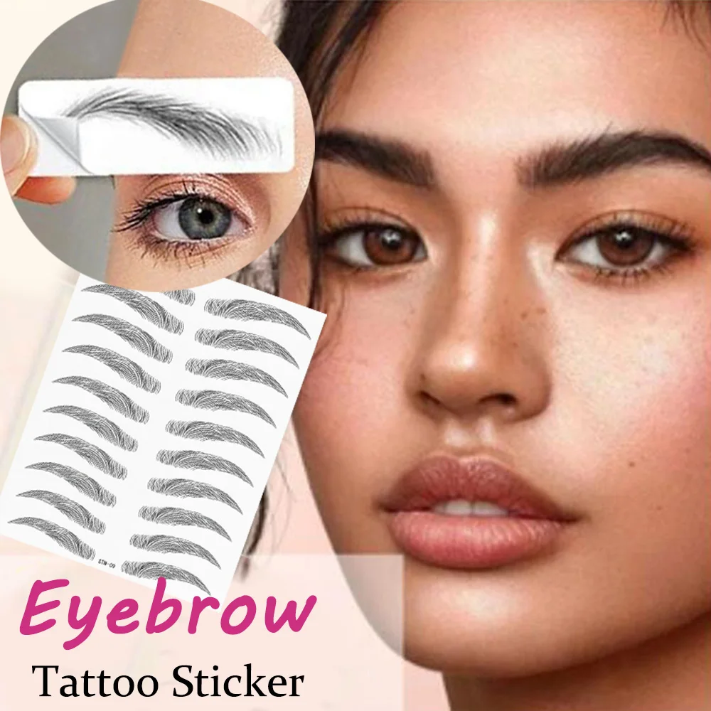 

Magic False Eyebrows 4D Hair-like Eyebrow Tattoo Sticker Waterproof Lasting Makeup Water-based Eye Brow Stickers Cosmetics