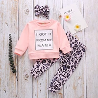 autumn winter baby toddler girl 2pcs cloth lounge sets long sleeve sweater leopard long pants outfits set 6 12 18 24 month