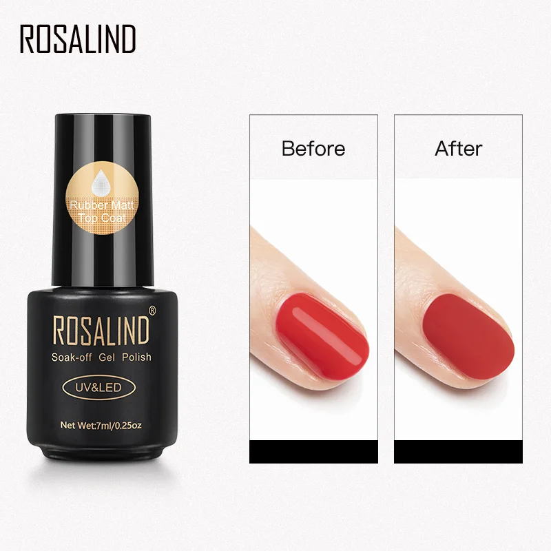 ROSALIND резиновое матовое верхнее покрытие матовый лак для ногтей Vernis