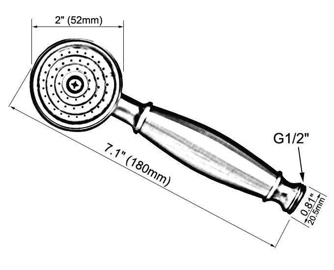 Black Oil Rubbed Brass Bathroom Accessory Telephone Style Hand Held Shower Head Hand-held Sprayer mhh061 | Обустройство дома