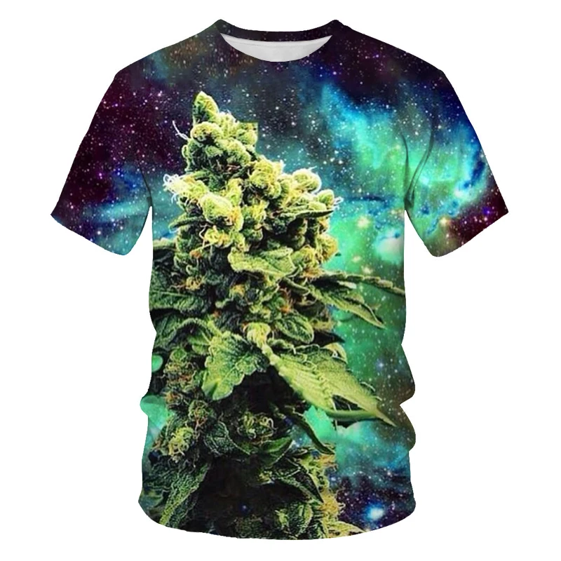 

Factory customization Graphic T-shirt 3D printing natural plant T-shirt summer girl child T-shirt flower and grass creativity