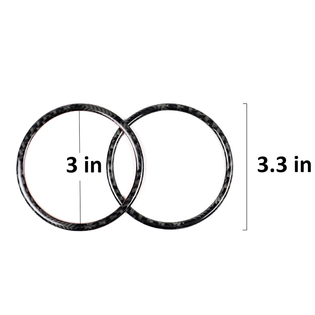

Carbon Fiber Car Door Speaker Decorative Circle Sticker Loudspeaker Trim Car Styling For Ford Mustang 2015-2017