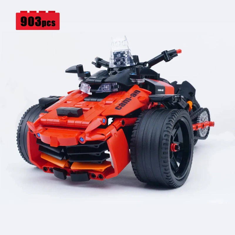 

Новинка, MOC, технический город, спортивный автомобиль, мотоцикл, строительные блоки, модель блока в сборе, 903 шт., игрушки «сделай сам» для мал...