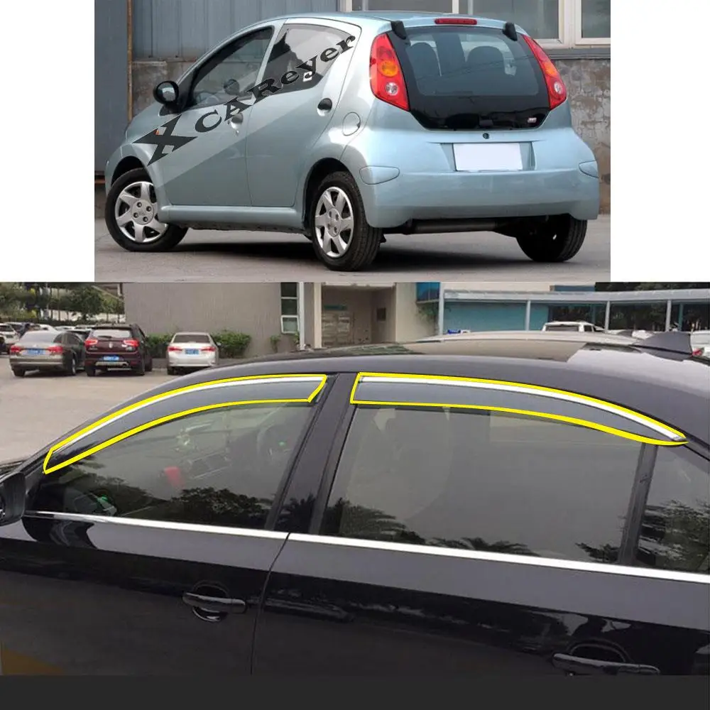 

Car Body Styling Sticker Plastic Window Glass Wind Visor Rain/Sun Smoke Guard Vent Deflectors Parts For BYD F0 2008-2014