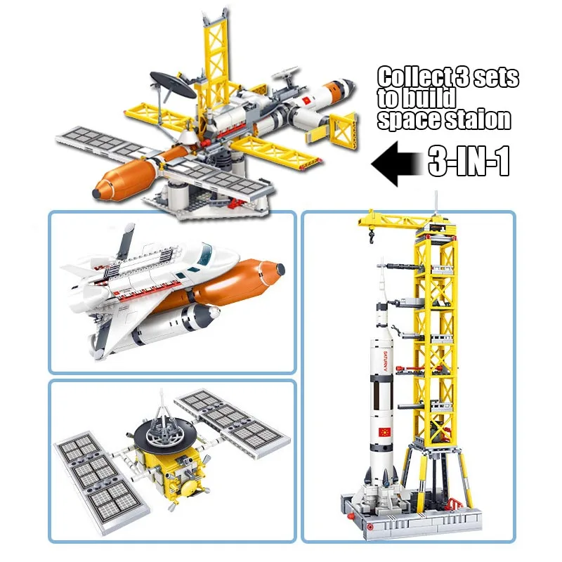 Конструктор Ideas City Space Shuttle Launch Center авиационные ракеты строительные блоки