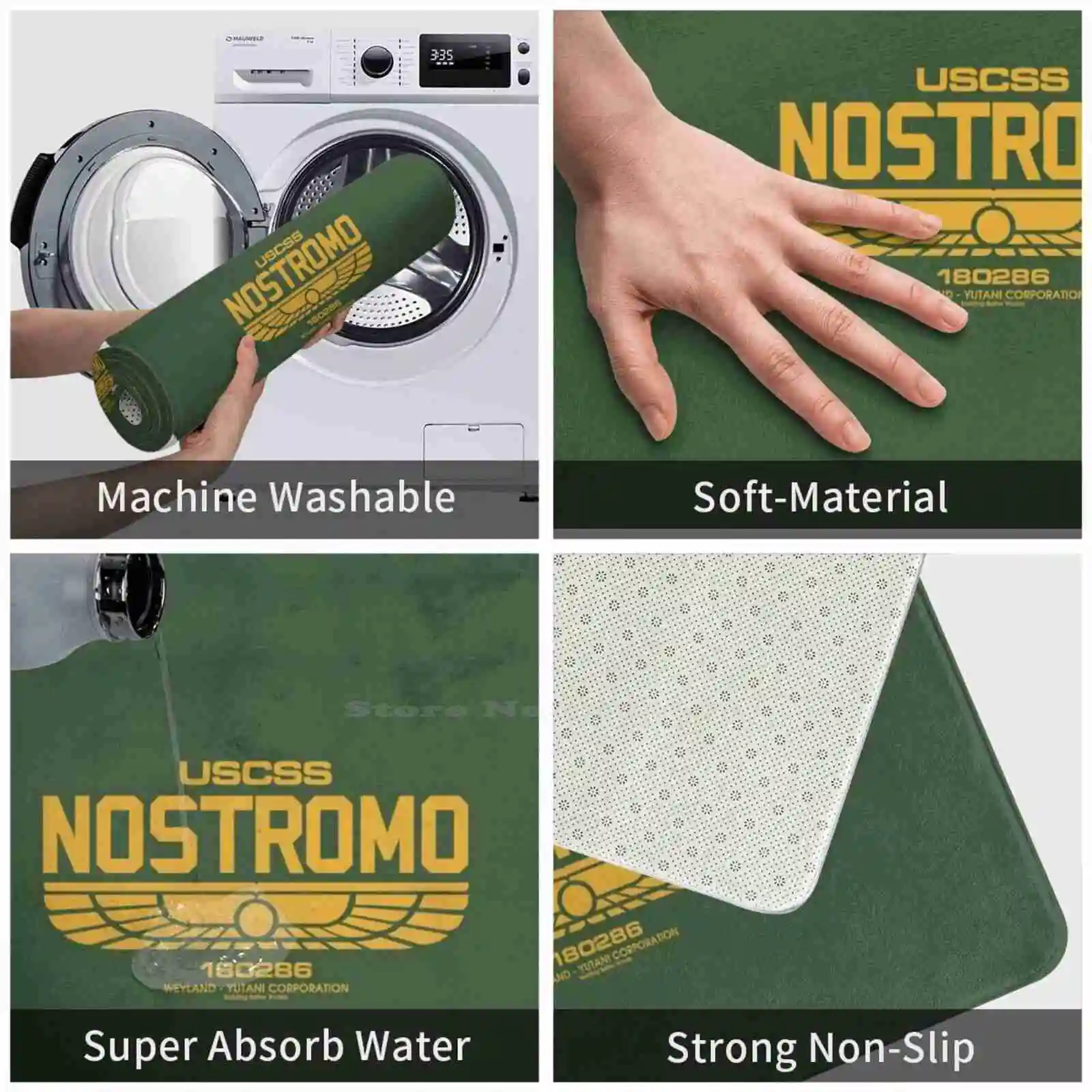 Мягкий домашний Противоскользящий коврик Alien ковер для семьи ноздрей