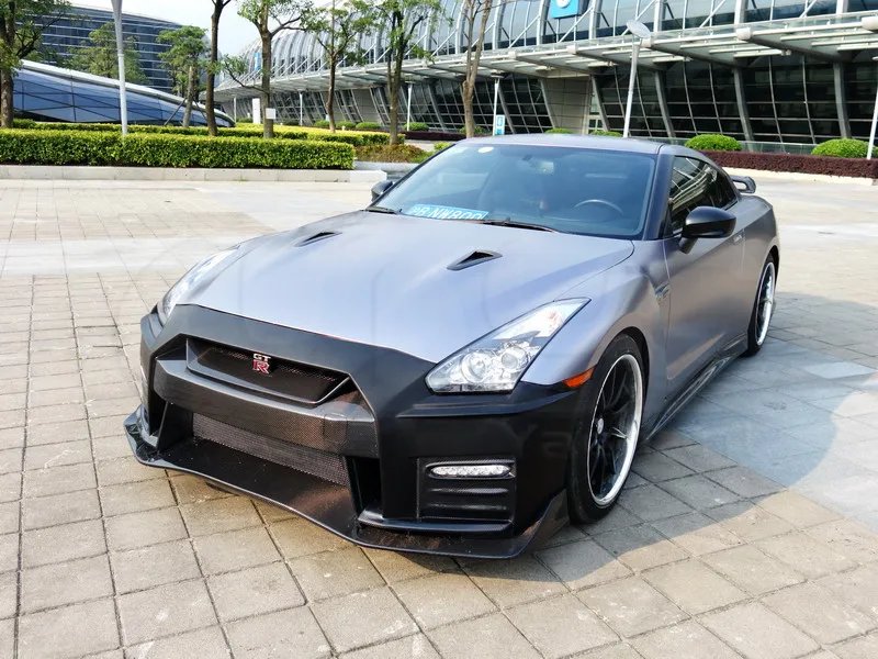 Передний бампер из стекловолокна FRP подходит для 2008 2015 R35 GTR GTRR35 2017 NI Style передний с