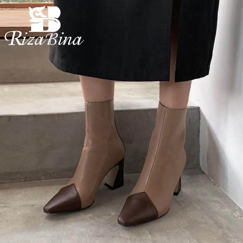 Ботильоны женские зимние из натуральной кожи на молнии размеры 34 39|Женские