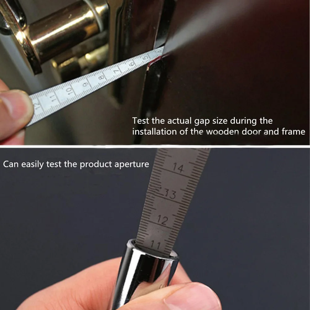 16x1.2cm/6.29x0.47 inch Gage Depth Ruler 1-150mm Silver Gap Hole Inspection