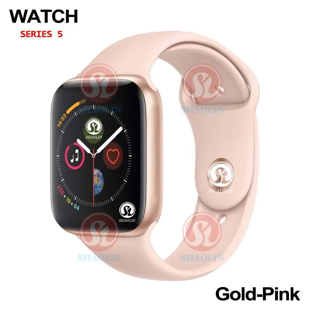 Gold Pink Скидка 50% на 42 мм умные часы серии 4 часы Push Message Bluetooth подключение для Android телефона IOS apple iPhone 5 7 8 X Smartwatch - Цвет: Gold Pink