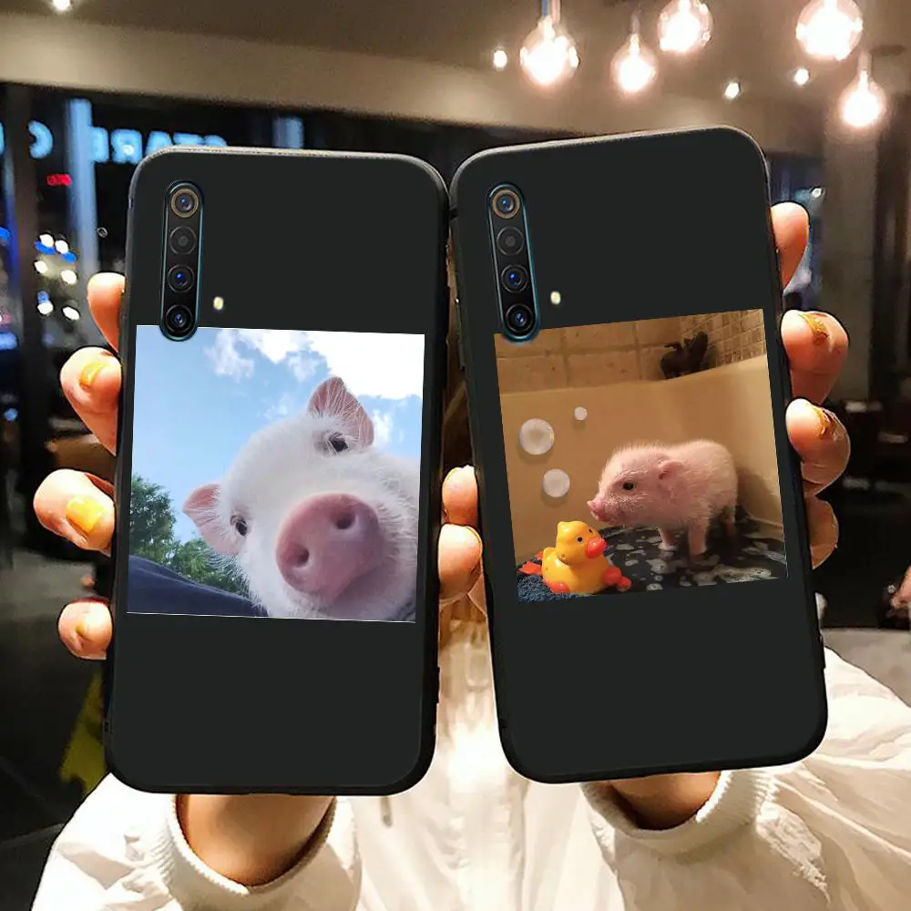 

Cute and funny pig Phone Case for OPPO Realme C3 C12 C15 C17 C20 C21 C25 5 6 7 8 4g Pro XT X50 case Fashion Silicone Protective