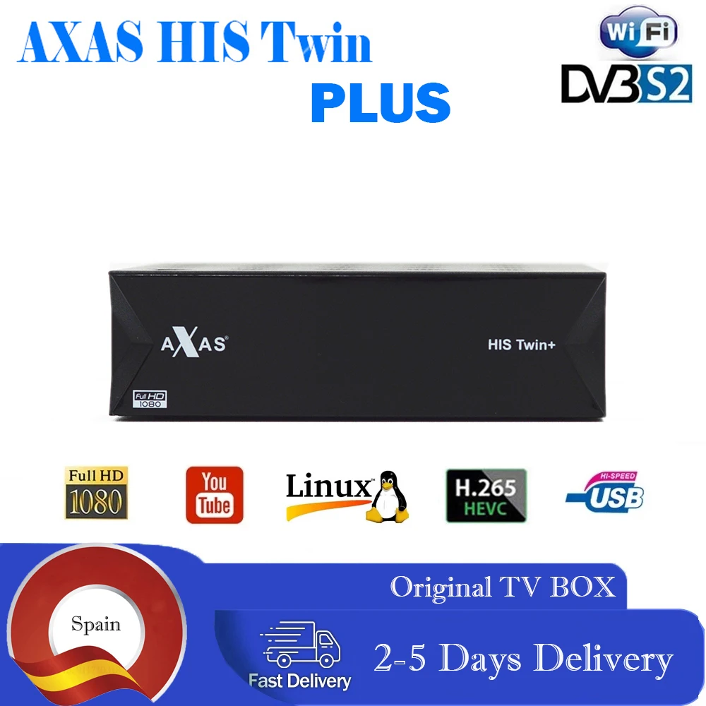 

Новинка 2021, спутниковый ТВ-приемник Axas His Twin PLUS DVB-S2/S HD декодер WiFi + Linux E2 Open ATV Smart TV Box Set Top Box