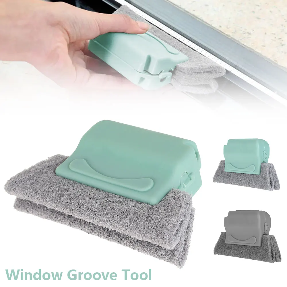 

Window Groove Cleaning Brush Multipurpose Hand-held Crevice Brush Window Door Track Gap Groove Household Clean Tool Dust Cleaner
