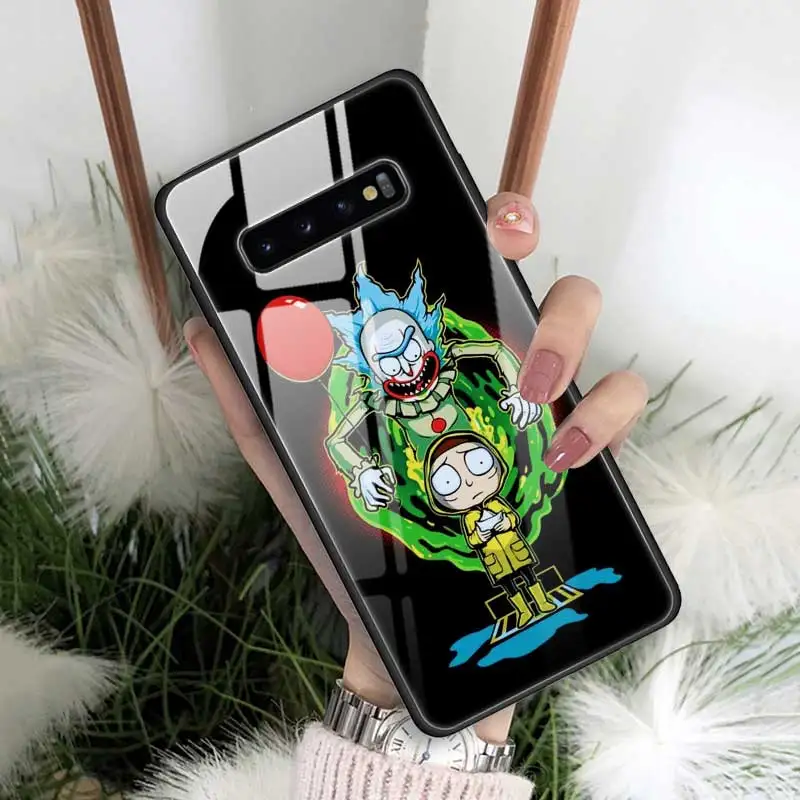 08 Чехол Rick And Morty из закаленного стекла для samsung Galaxy S10 S10e S9 S8 Note9 Note 10 Plus 5G A50 A30 края из ТПУ Fundas Capa - Цвет: 08