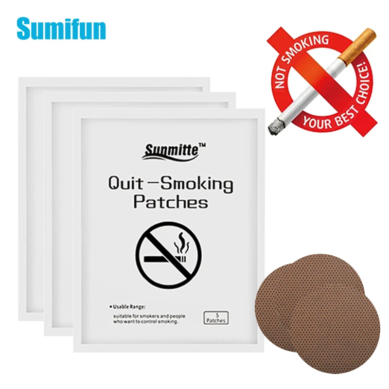 

5pcs Chinese Herbal Natural Nicotine Patch Anti Smoke Patches Stop Smoking Plaster Ouit-Smoking Sticker Control the Desire