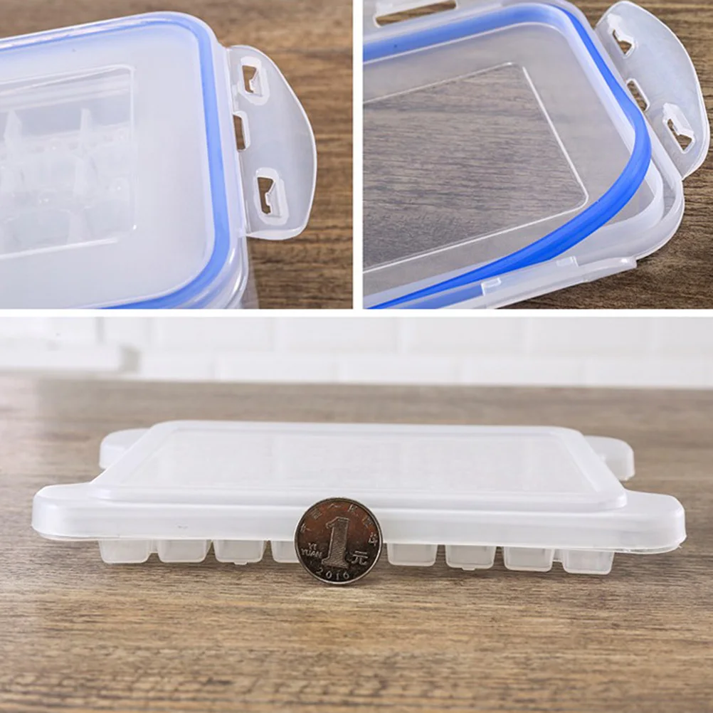 1 Set 8-layer Homemade Frozen Ice Cube Mold Refrigerator Box with Lid Home Plastic Quick-Frozen Tray |