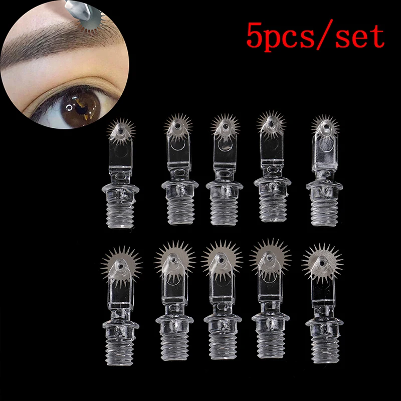 5 шт./компл. макияж микро ручные ручки Портативный роллер иглы для микроблейдинга