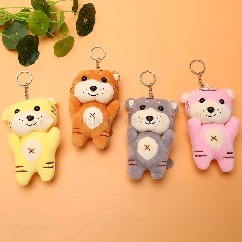 

2022 Chinese Zodiac Mascot 12cm Cute Plush Tiger Toys Stuffed Animals Small Pendant KeyChains Gift Happy New Year