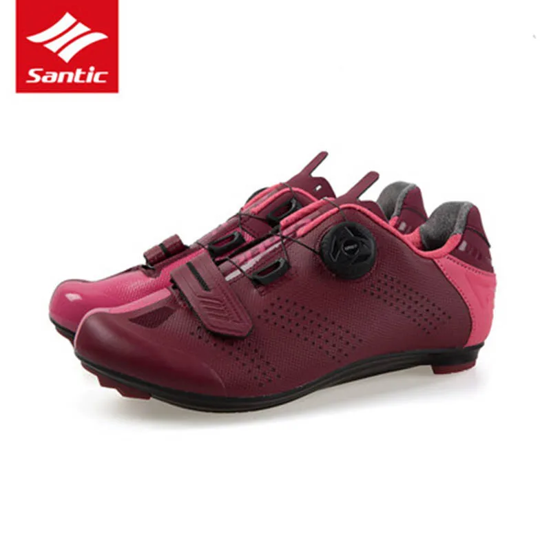 

Santic Men's Cycling Road Shoes Carbon Fiber Ultralight Breathable zapatillas ciclismo MTB Shoes S18001