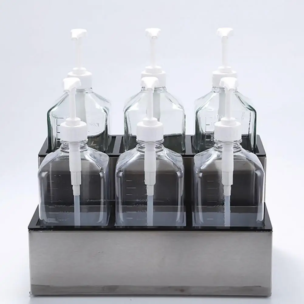 

Transparent Portable Liquid Bottle Coffee Syrup Large Scale Storage Dispenser Graduated Bottle Condiment Dispenser Bottle