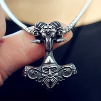fine hand made european and american viking pirates domineering goat head pendant men and women jewelry necklace