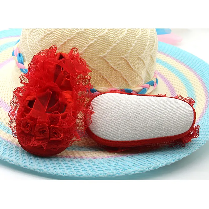 Кружевная ткань для новорожденных девочек обувь принцессы с мягкой подошвой