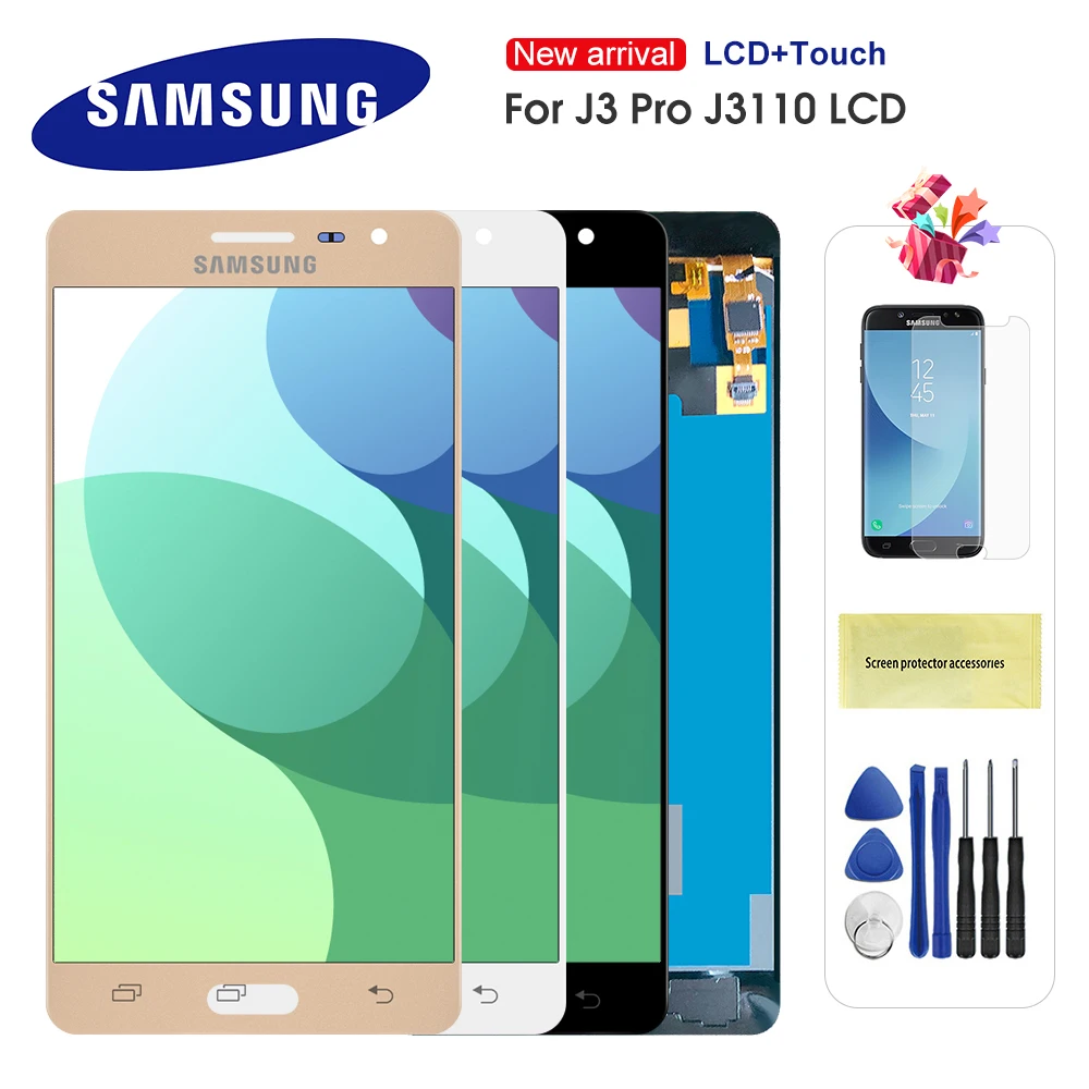 

ЖК-дисплей 5,0 ''для Samsung Galaxy J3 pro, ЖК-дисплей J3110, J3p, сенсорный экран, дигитайзер, сенсорное Стекло в сборе с регулировкой яркости