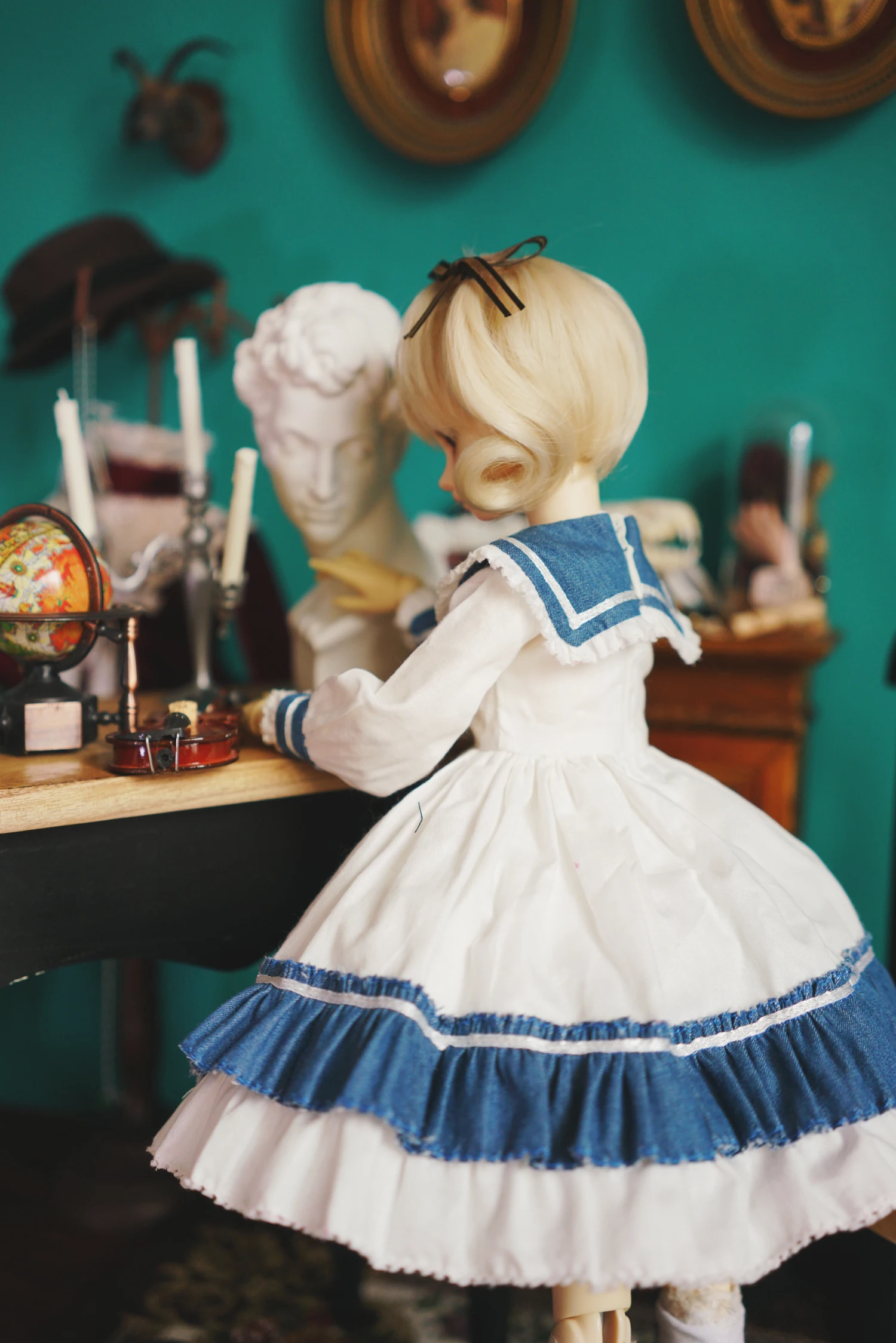BJD куклы одежда темно-синий стиль платье для 1/3 1/4 1/6 игрушки аксессуары Игрушки