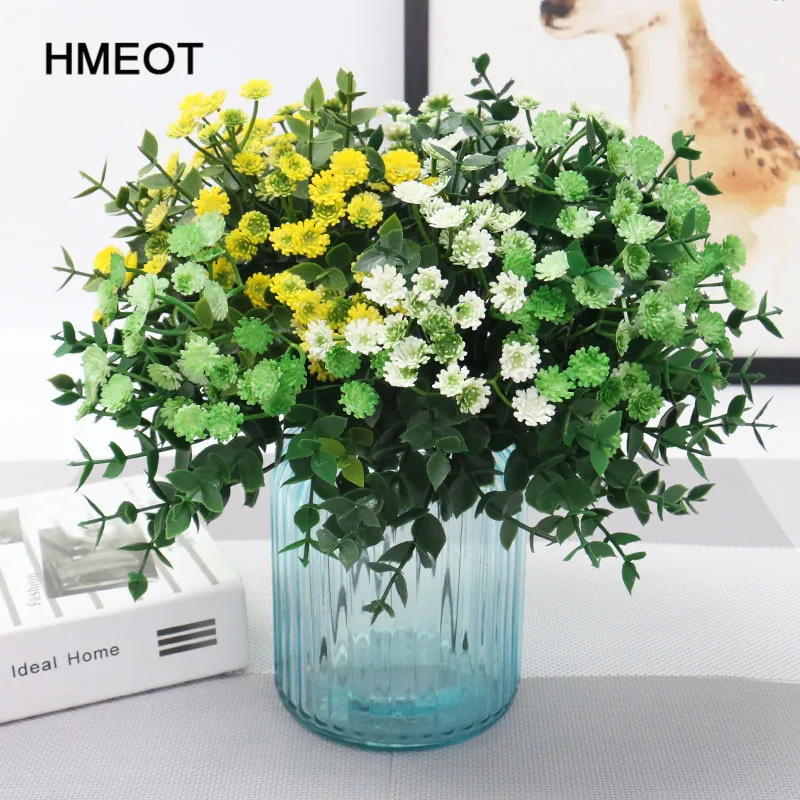 1 букет поддельные растения маленькие цветы головы DIY Gypsophila имитация