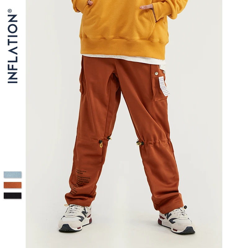 Брюки INFLATION 2020 мужские свободные ветровка в стиле хип хоп с эластичной резинкой