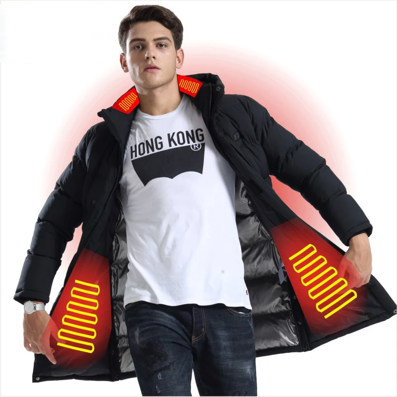 

Умная куртка с подогревом, утепленная куртка средней длины с хлопковой подкладкой, зимний тактический жилет, черный уличный жилет с подогре...